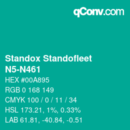 Color code: Standox Standofleet - N5-N461 | qconv.com