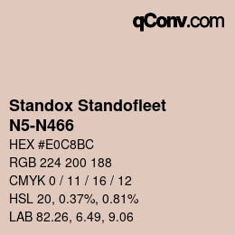 Código de color: Standox Standofleet - N5-N466 | qconv.com