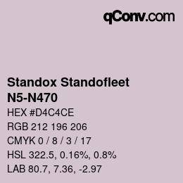 Farbcode: Standox Standofleet - N5-N470 | qconv.com