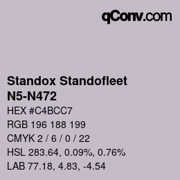 Color code: Standox Standofleet - N5-N472 | qconv.com