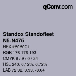 Color code: Standox Standofleet - N5-N475 | qconv.com