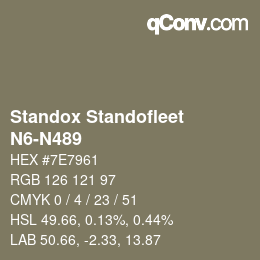 Código de color: Standox Standofleet - N6-N489 | qconv.com