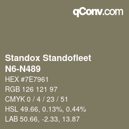 Code couleur: Standox Standofleet - N6-N489 | qconv.com