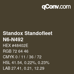 Color code: Standox Standofleet - N6-N492 | qconv.com