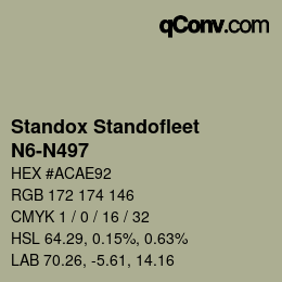 Color code: Standox Standofleet - N6-N497 | qconv.com