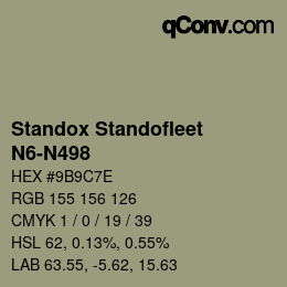 Code couleur: Standox Standofleet - N6-N498 | qconv.com