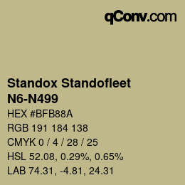 Color code: Standox Standofleet - N6-N499 | qconv.com
