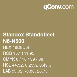 Color code: Standox Standofleet - N6-N500 | qconv.com