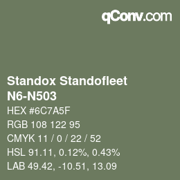 Code couleur: Standox Standofleet - N6-N503 | qconv.com