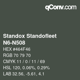 Code couleur: Standox Standofleet - N6-N508 | qconv.com