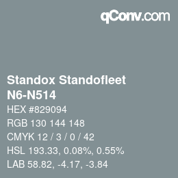 Color code: Standox Standofleet - N6-N514 | qconv.com