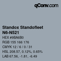Color code: Standox Standofleet - N6-N521 | qconv.com