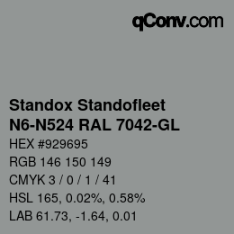 Color code: Standox Standofleet - N6-N524 RAL 7042-GL | qconv.com