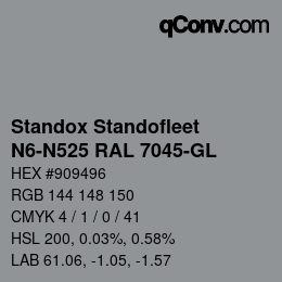 Color code: Standox Standofleet - N6-N525 RAL 7045-GL | qconv.com