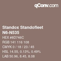 Código de color: Standox Standofleet - N6-N535 | qconv.com