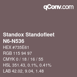 Código de color: Standox Standofleet - N6-N536 | qconv.com