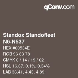 Color code: Standox Standofleet - N6-N537 | qconv.com