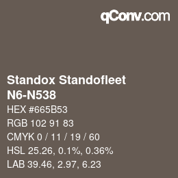 Color code: Standox Standofleet - N6-N538 | qconv.com