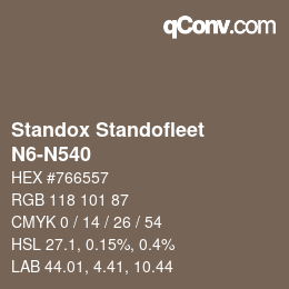 Color code: Standox Standofleet - N6-N540 | qconv.com