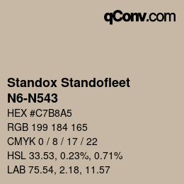 Color code: Standox Standofleet - N6-N543 | qconv.com