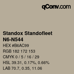 Code couleur: Standox Standofleet - N6-N544 | qconv.com