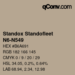 Color code: Standox Standofleet - N6-N549 | qconv.com