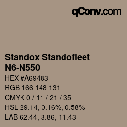 Color code: Standox Standofleet - N6-N550 | qconv.com