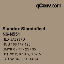 Color code: Standox Standofleet - N6-N551 | qconv.com