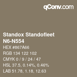Color code: Standox Standofleet - N6-N554 | qconv.com