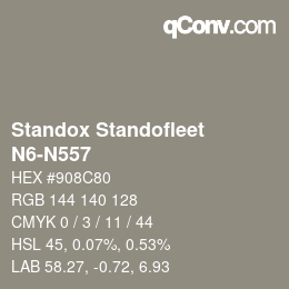 Color code: Standox Standofleet - N6-N557 | qconv.com