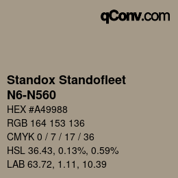 Color code: Standox Standofleet - N6-N560 | qconv.com
