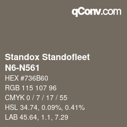 Color code: Standox Standofleet - N6-N561 | qconv.com