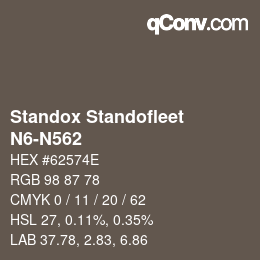 Color code: Standox Standofleet - N6-N562 | qconv.com