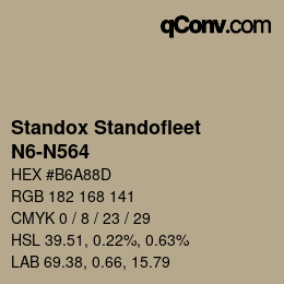 Color code: Standox Standofleet - N6-N564 | qconv.com