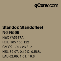 Color code: Standox Standofleet - N6-N566 | qconv.com