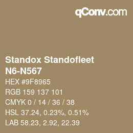 カラーコード: Standox Standofleet - N6-N567 | qconv.com
