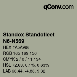 Color code: Standox Standofleet - N6-N569 | qconv.com