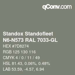 Color code: Standox Standofleet - N6-N573 RAL 7033-GL | qconv.com