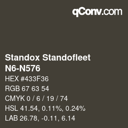 Color code: Standox Standofleet - N6-N576 | qconv.com
