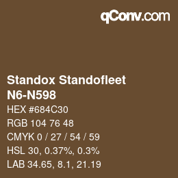 Color code: Standox Standofleet - N6-N598 | qconv.com