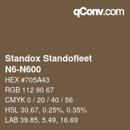 Color code: Standox Standofleet - N6-N600 | qconv.com