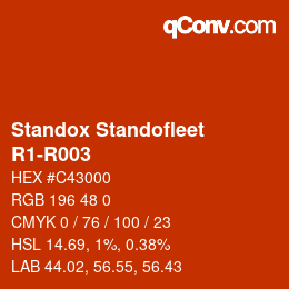 Código de color: Standox Standofleet - R1-R003 | qconv.com