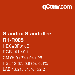 Color code: Standox Standofleet - R1-R005 | qconv.com