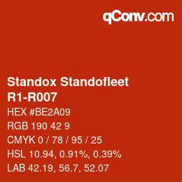 Código de color: Standox Standofleet - R1-R007 | qconv.com