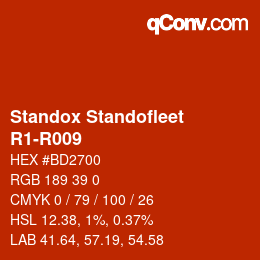 Código de color: Standox Standofleet - R1-R009 | qconv.com