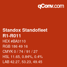 Color code: Standox Standofleet - R1-R011 | qconv.com