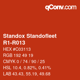 Color code: Standox Standofleet - R1-R013 | qconv.com