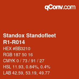 Color code: Standox Standofleet - R1-R014 | qconv.com