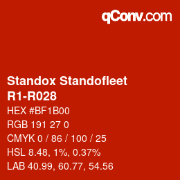 Código de color: Standox Standofleet - R1-R028 | qconv.com