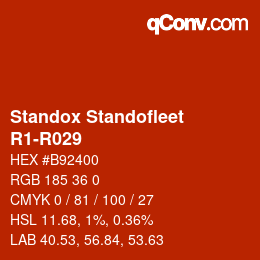 Código de color: Standox Standofleet - R1-R029 | qconv.com